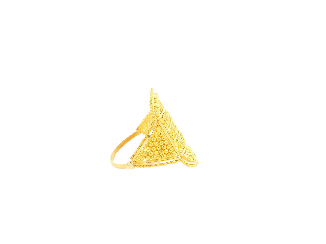 22K Yellow Gold Ring with Resizing Option