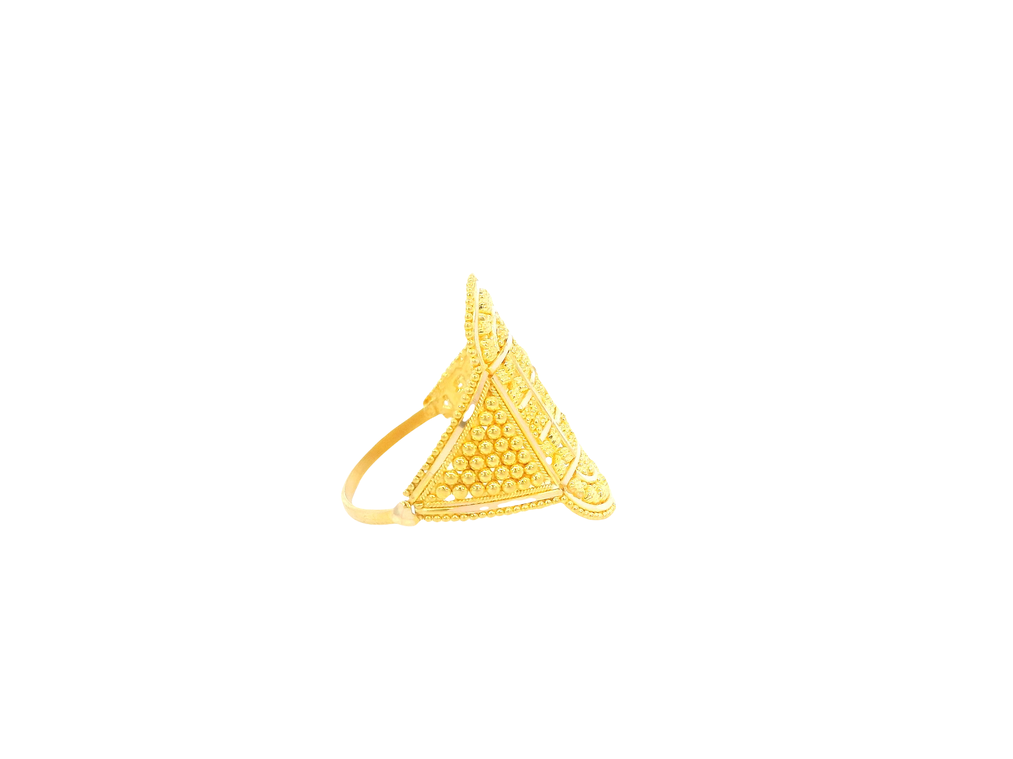 22K Yellow Gold Ring with Resizing Option