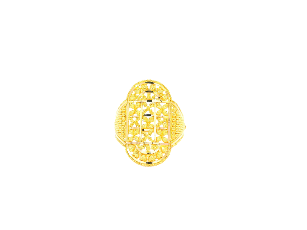 22K Yellow Gold Ring with Resizing Option