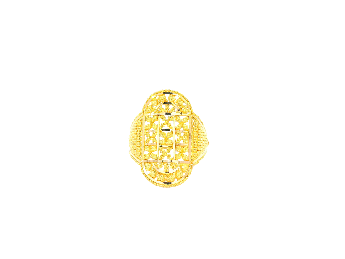 22K Yellow Gold Ring with Resizing Option