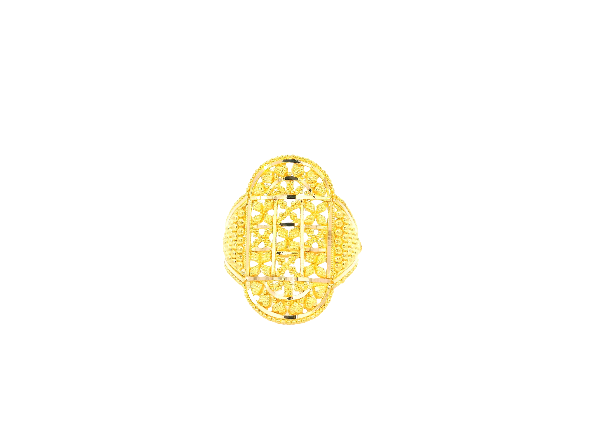 22K Yellow Gold Ring with Resizing Option