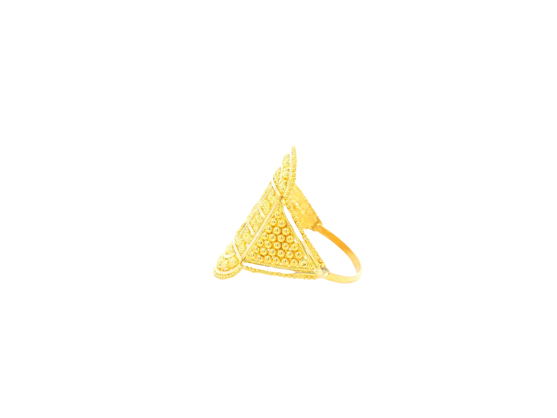 22K Yellow Gold Ring with Resizing Option