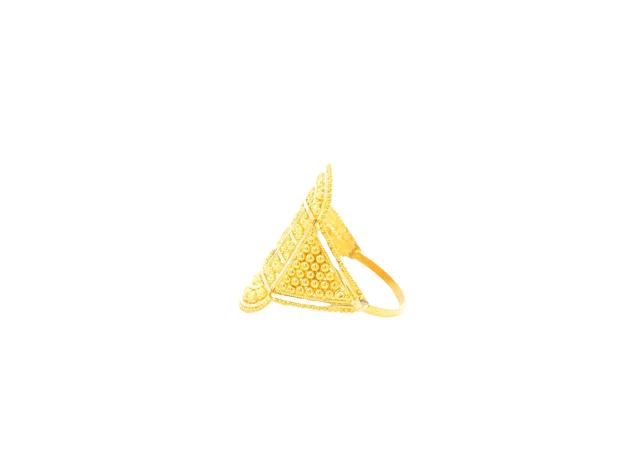 22K Yellow Gold Ring with Resizing Option