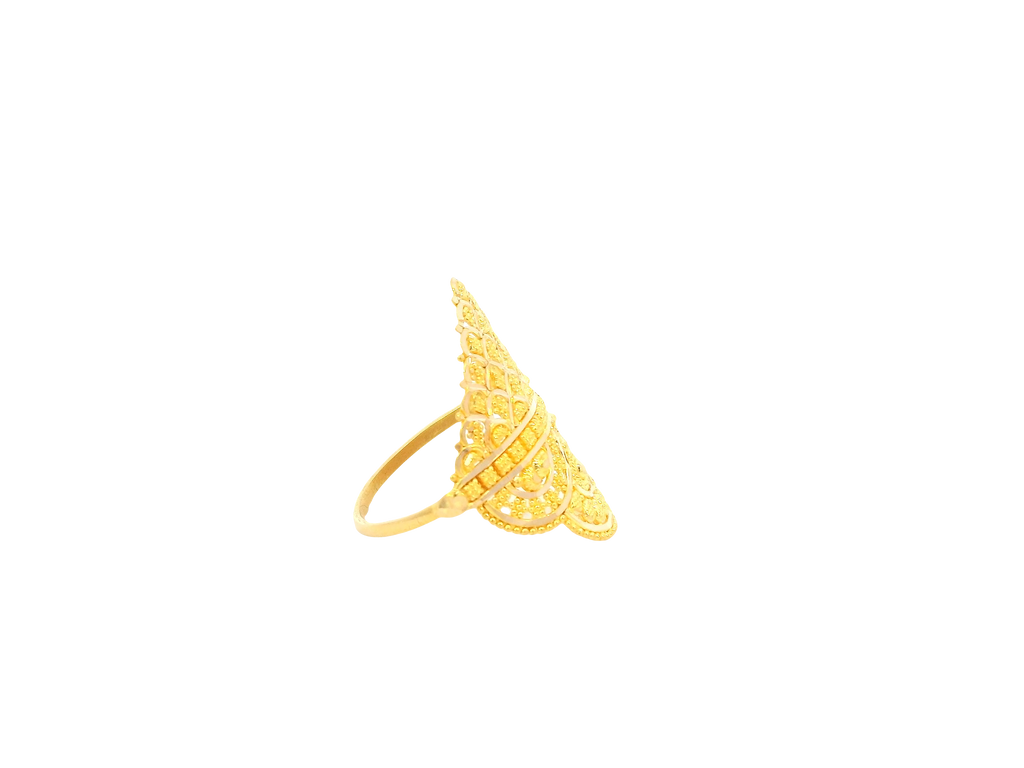 22K Yellow Gold Ring with Resizing Option