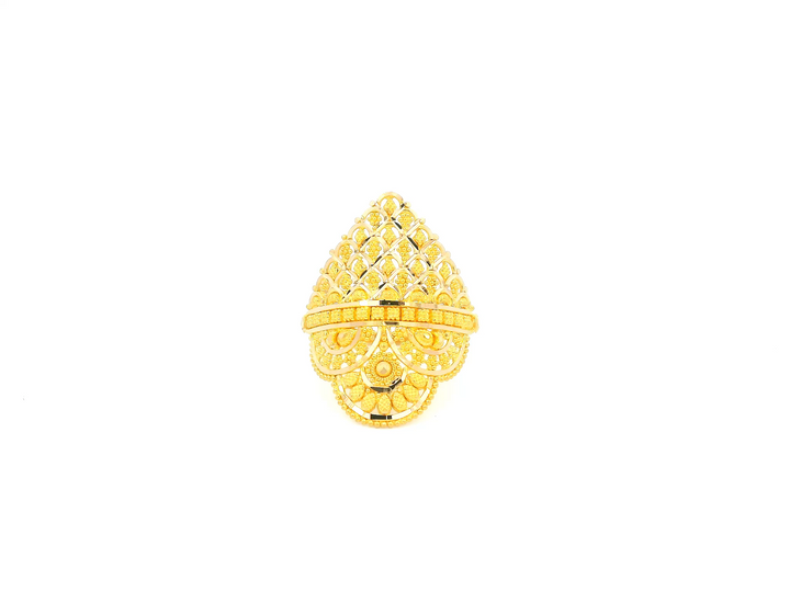 22K Yellow Gold Ring with Resizing Option