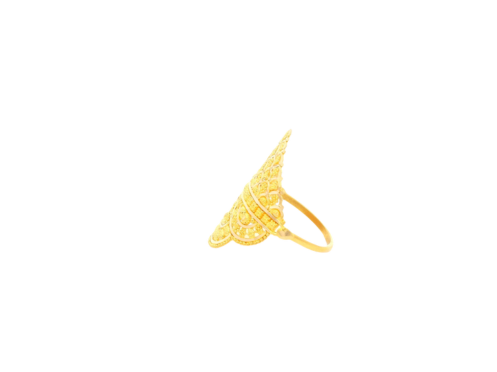 22K Yellow Gold Ring with Resizing Option