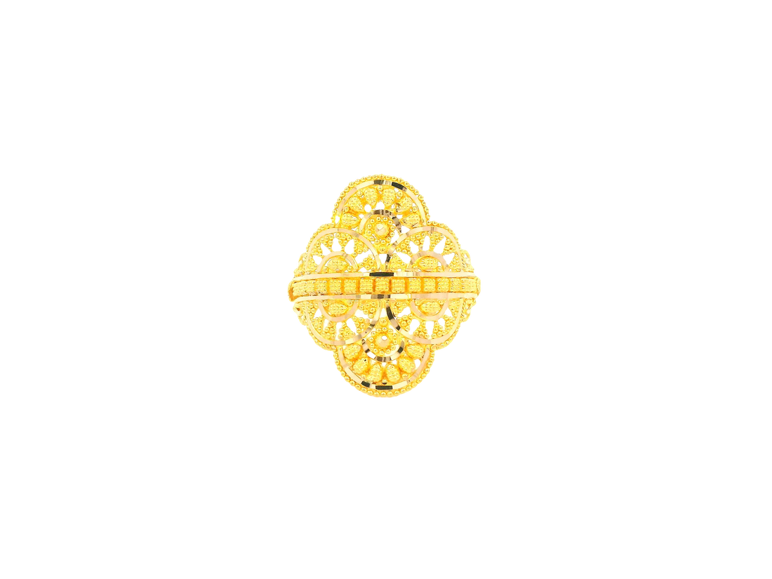 22K Yellow Gold Ring  Fixed Size