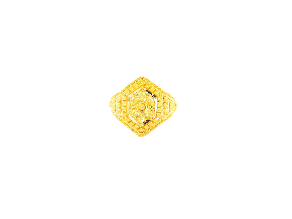 22K Yellow Gold Ring with Resizing Option
