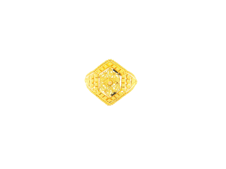 22K Yellow Gold Ring with Resizing Option