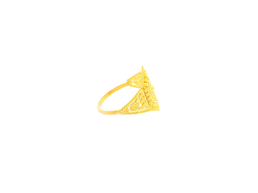 22K Yellow Gold Ring with Resizing Option