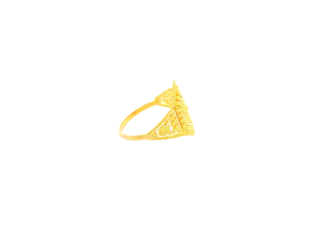 22K Yellow Gold Ring with Resizing Option