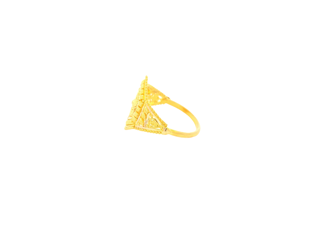 22K Yellow Gold Ring with Resizing Option
