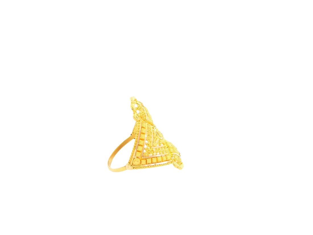 22K Yellow Gold Ring with Resizing Option