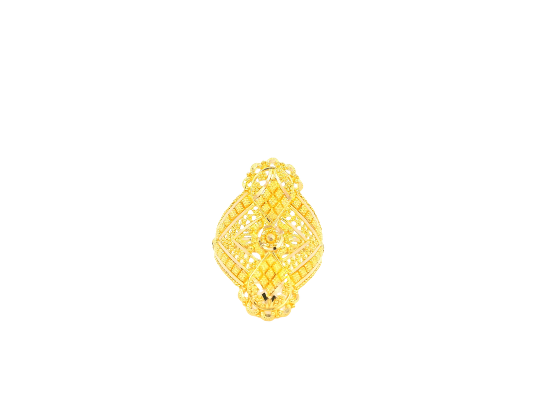 22K Yellow Gold Ring with Resizing Option