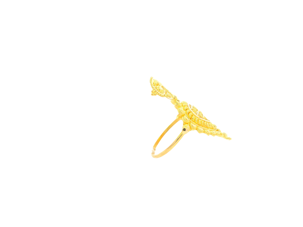 22K Yellow Gold Ring with Resizing Option