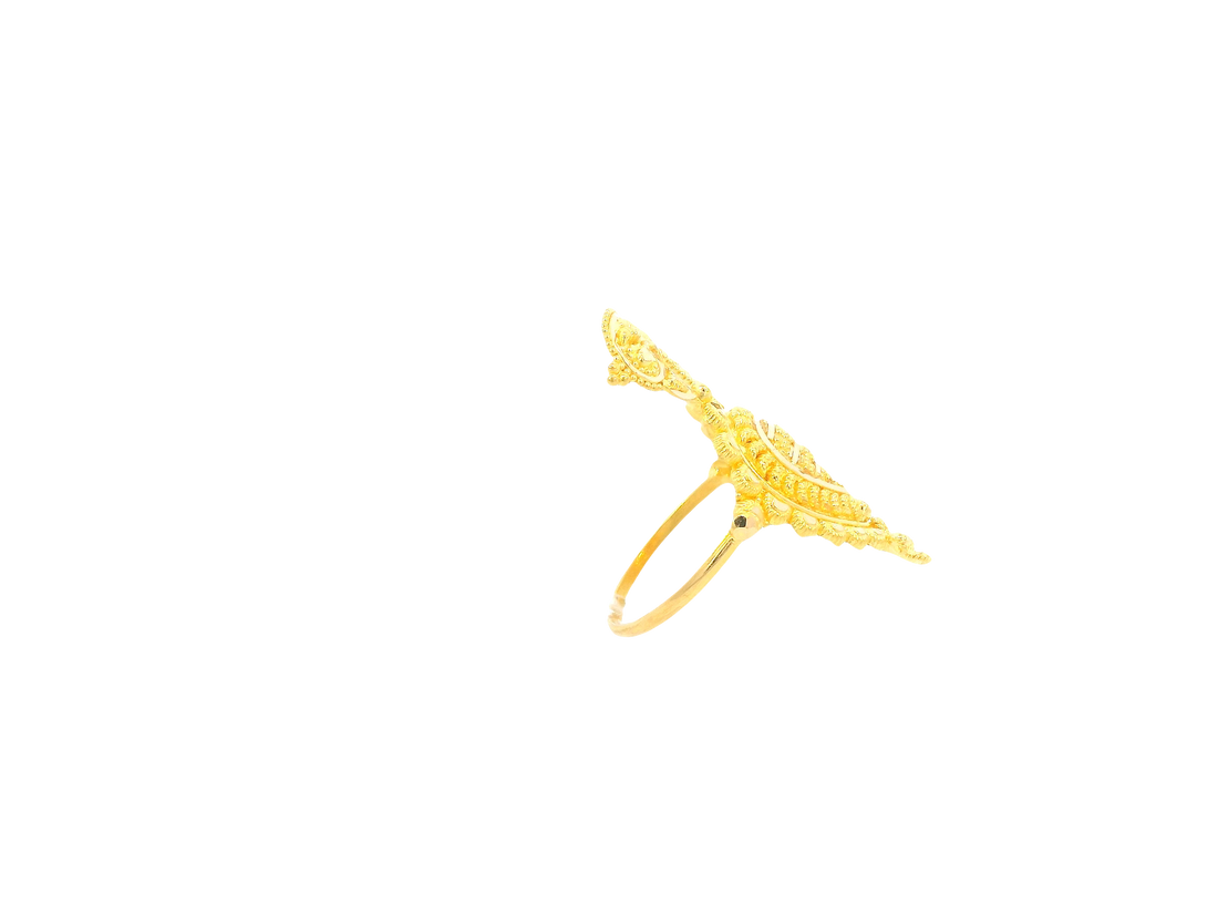 22K Yellow Gold Ring with Resizing Option
