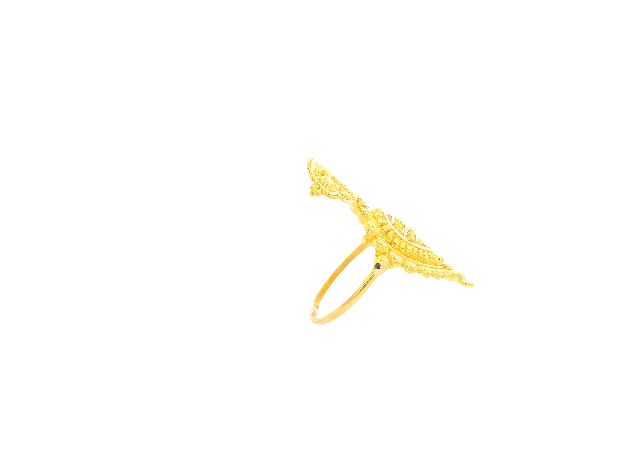 22K Yellow Gold Ring with Resizing Option