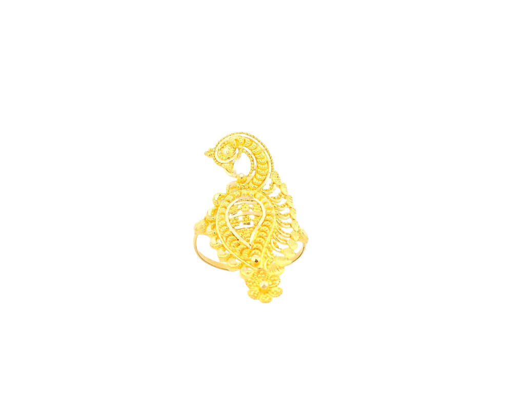22K Yellow Gold Ring with Resizing Option