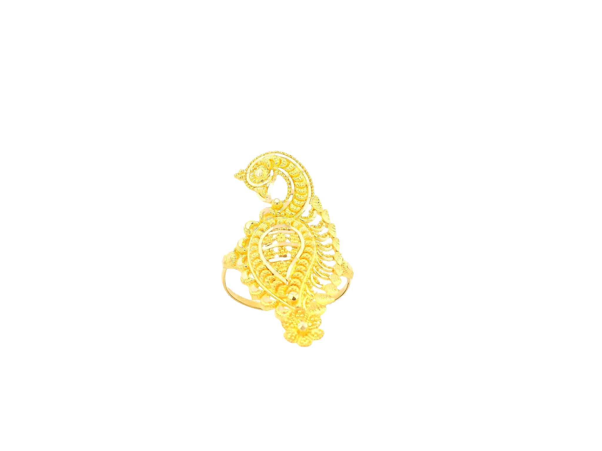 22K Yellow Gold Ring with Resizing Option
