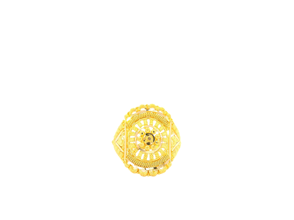 22K Yellow Gold Ring with Resizing Option