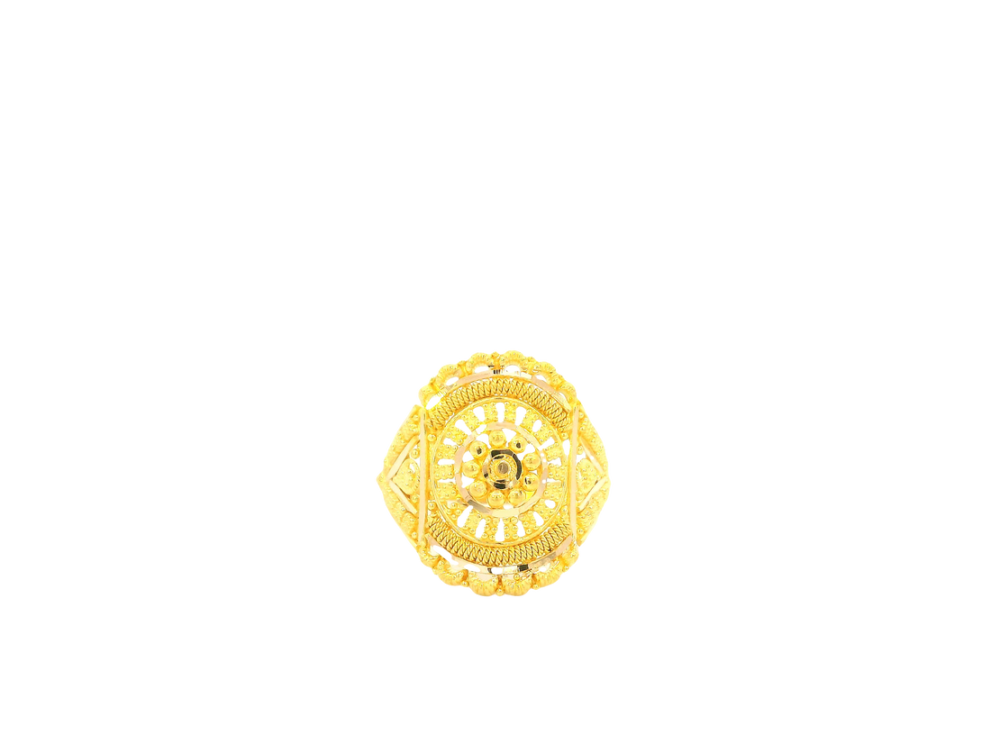 22K Yellow Gold Ring with Resizing Option