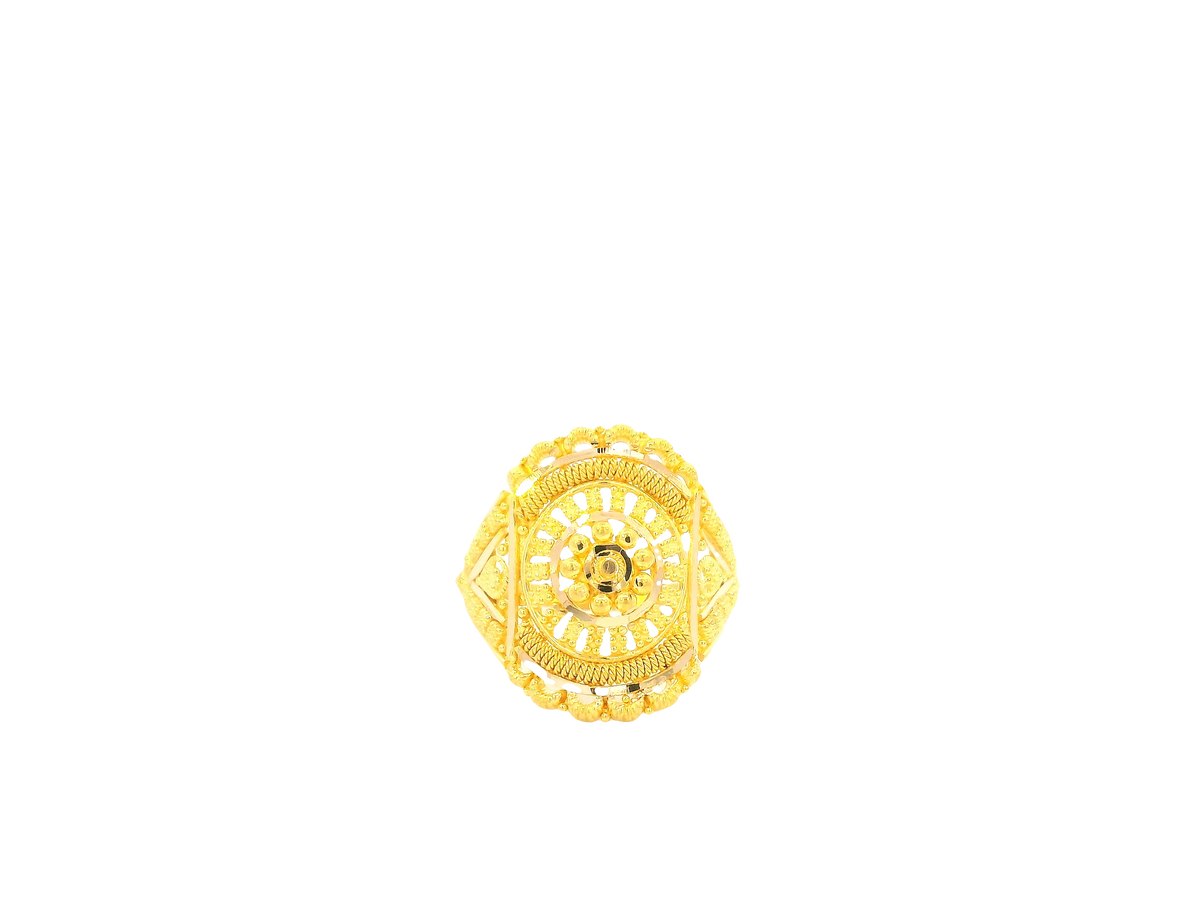 22K Yellow Gold Ring with Resizing Option