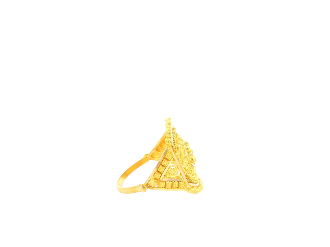 22K Yellow Gold Ring with Resizing Option