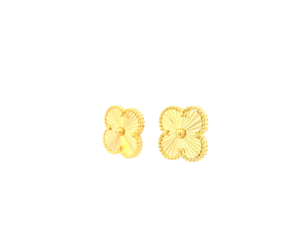 22K Yellow Gold Stud Earrings with Screw Back