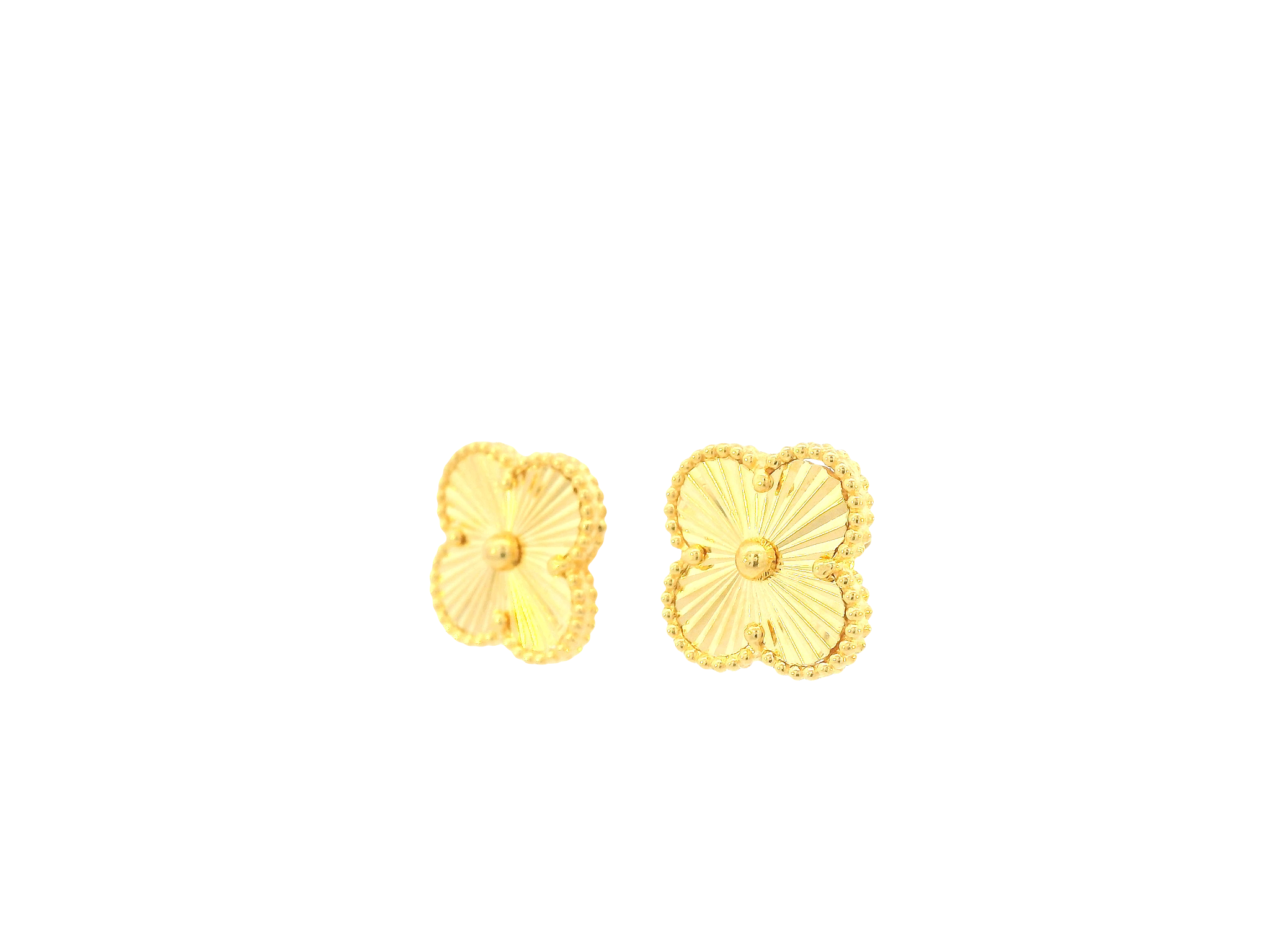 22K Yellow Gold Stud Earrings with Screw Back