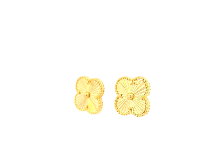 22K Yellow Gold Stud Earrings with Screw Back