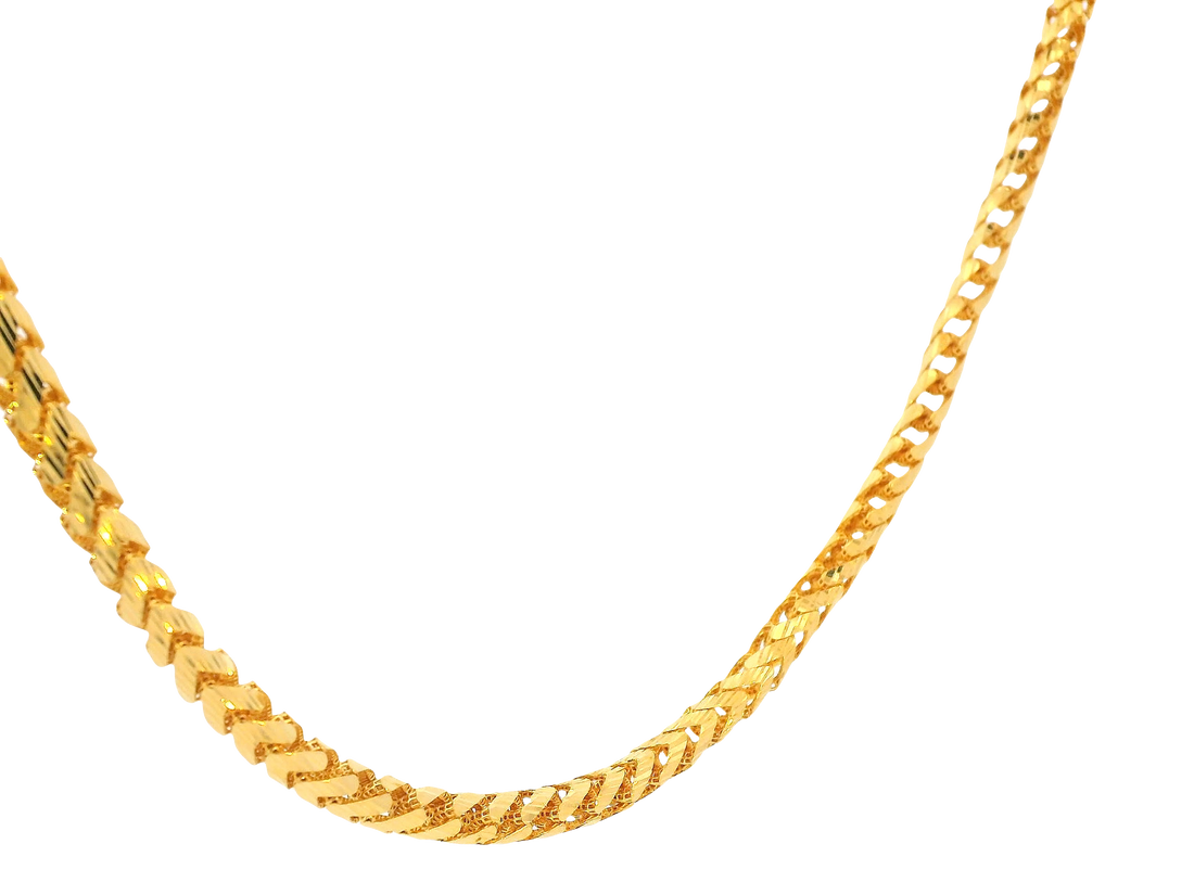 22K Yellow Gold Chain with Lobster Lock