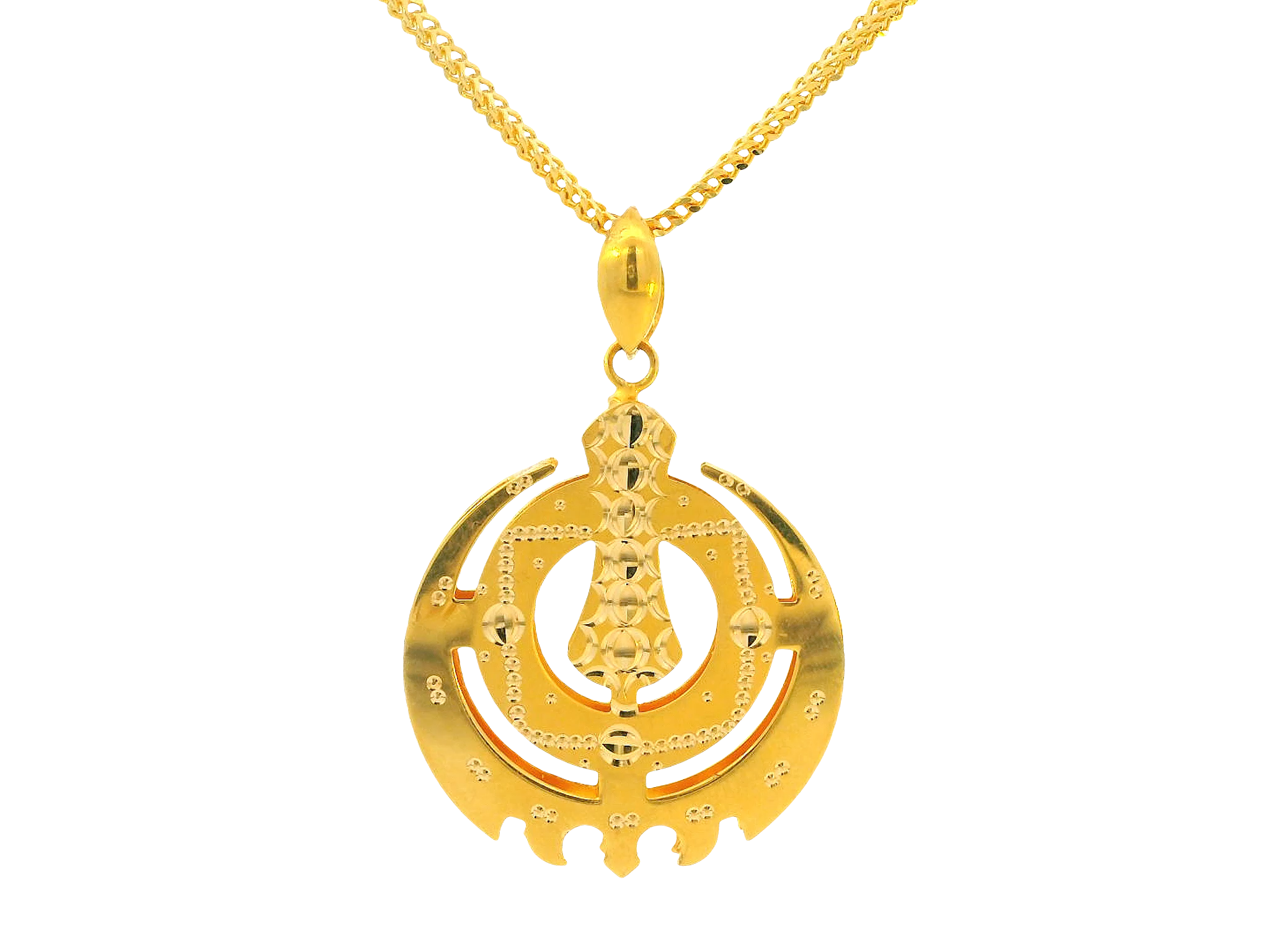 22K Yellow Gold Khanda Pendant