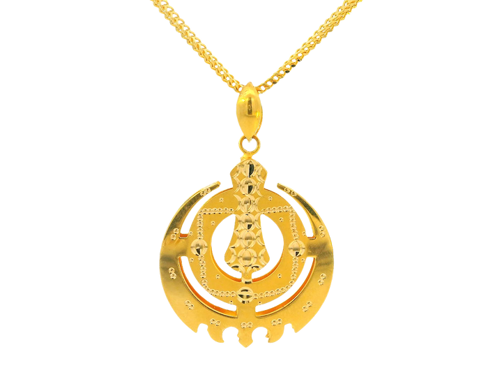 22K Yellow Gold Khanda Pendant