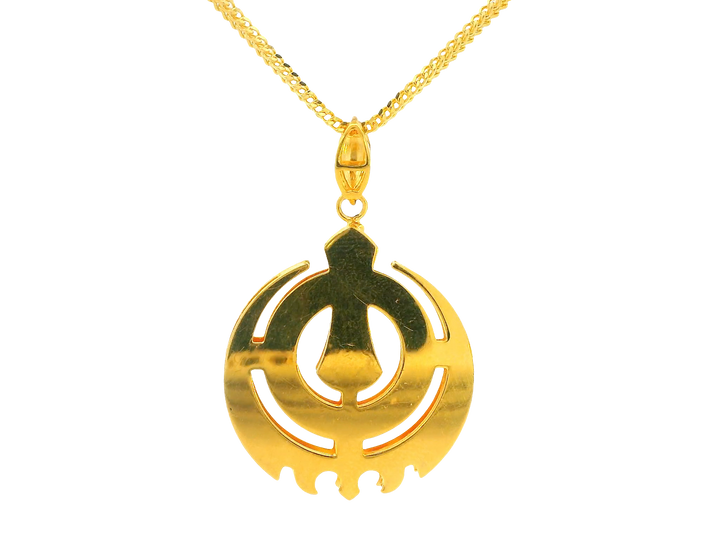 22K Yellow Gold Khanda Pendant