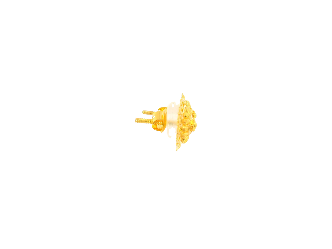 22K Yellow Gold Stud Earrings – Screw Back
