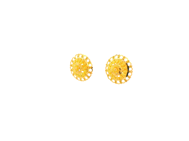 22K Yellow Gold Stud Earrings – Screw Back