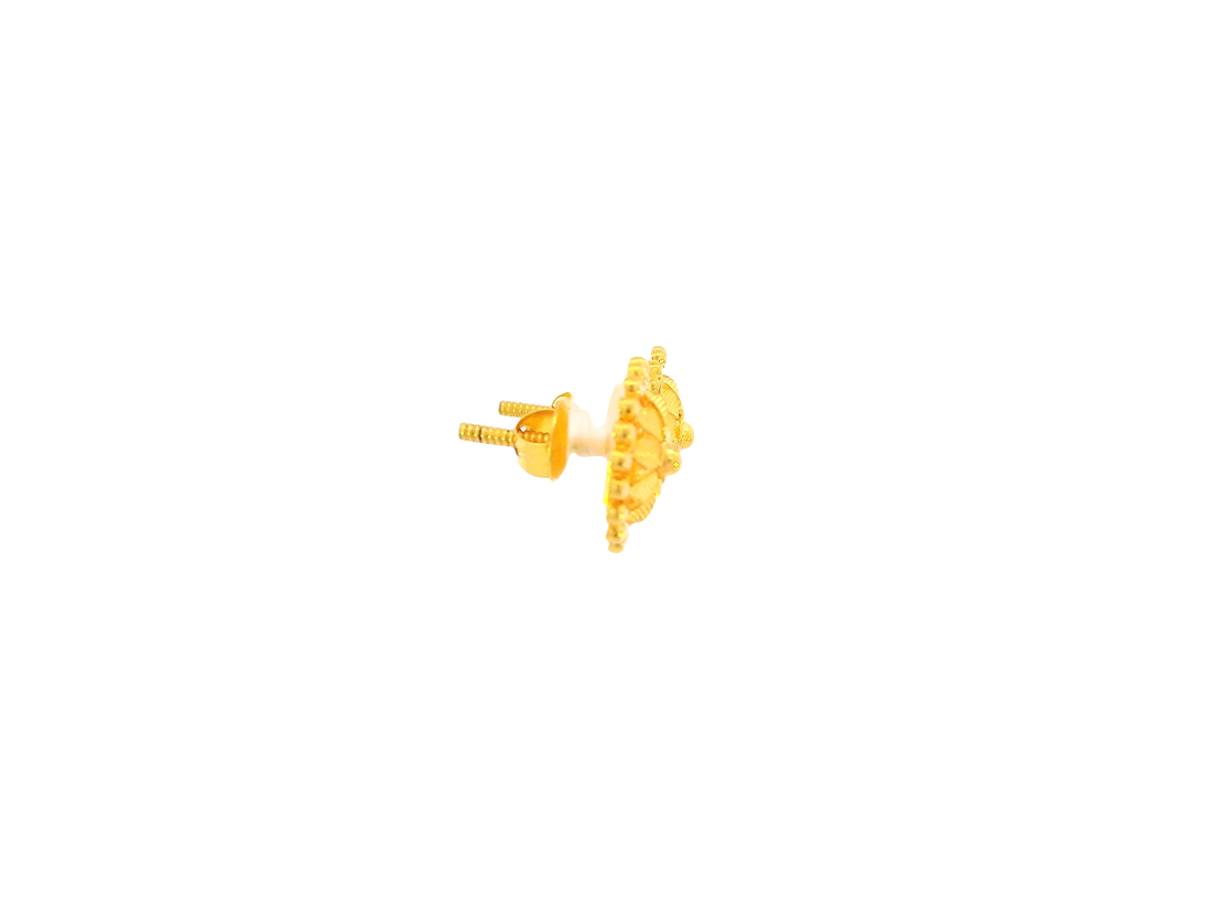 22K Yellow Gold Stud Earrings – Screw Back
