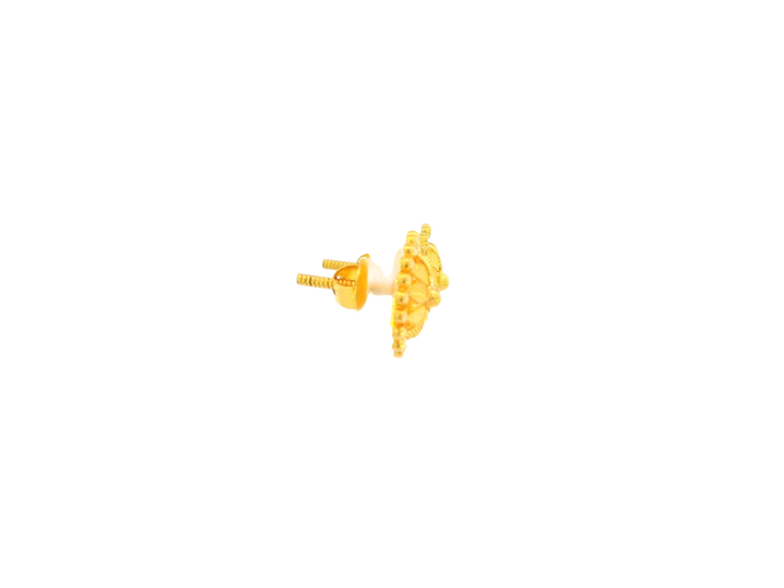22K Yellow Gold Stud Earrings – Screw Back