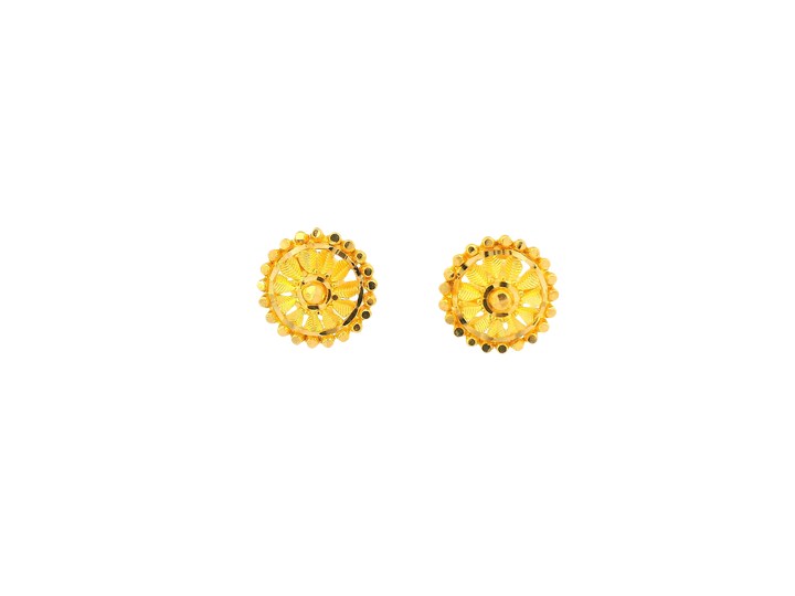 22K Yellow Gold Stud Earrings – Screw Back