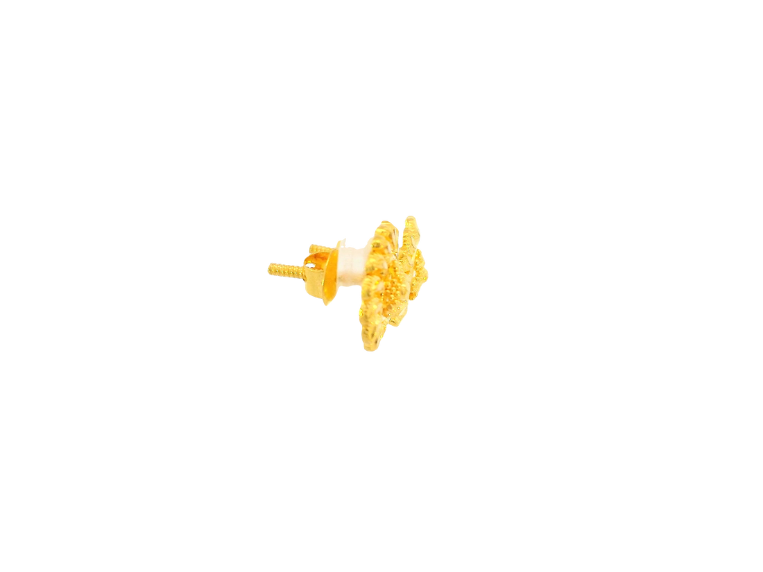 22K Yellow Gold Stud Earrings – Screw Back