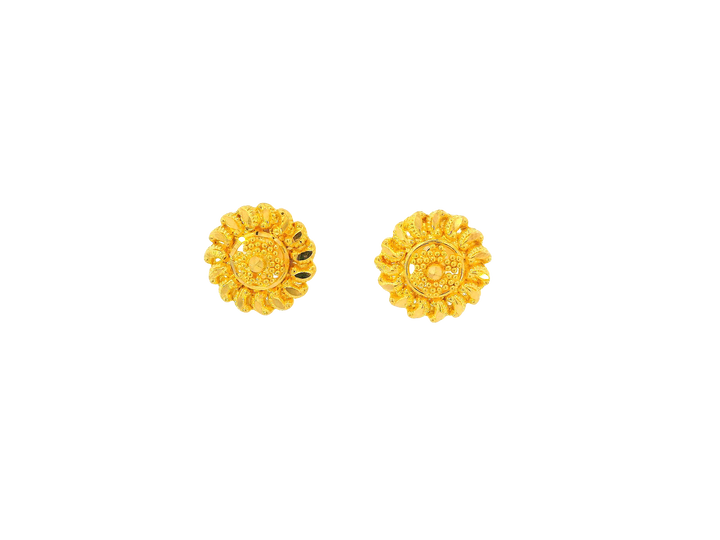 22K Yellow Gold Stud Earrings – Screw Back