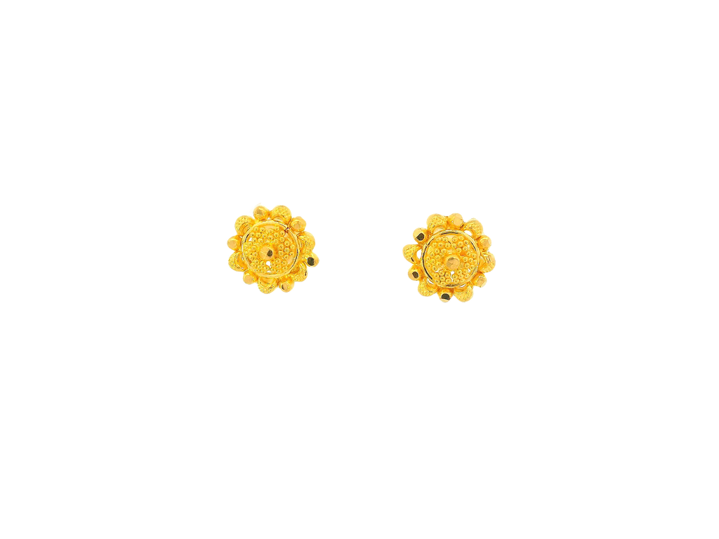 22K Yellow Gold Stud Earrings