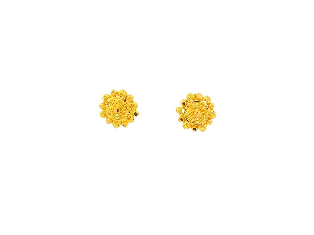 22K Yellow Gold Stud Earrings