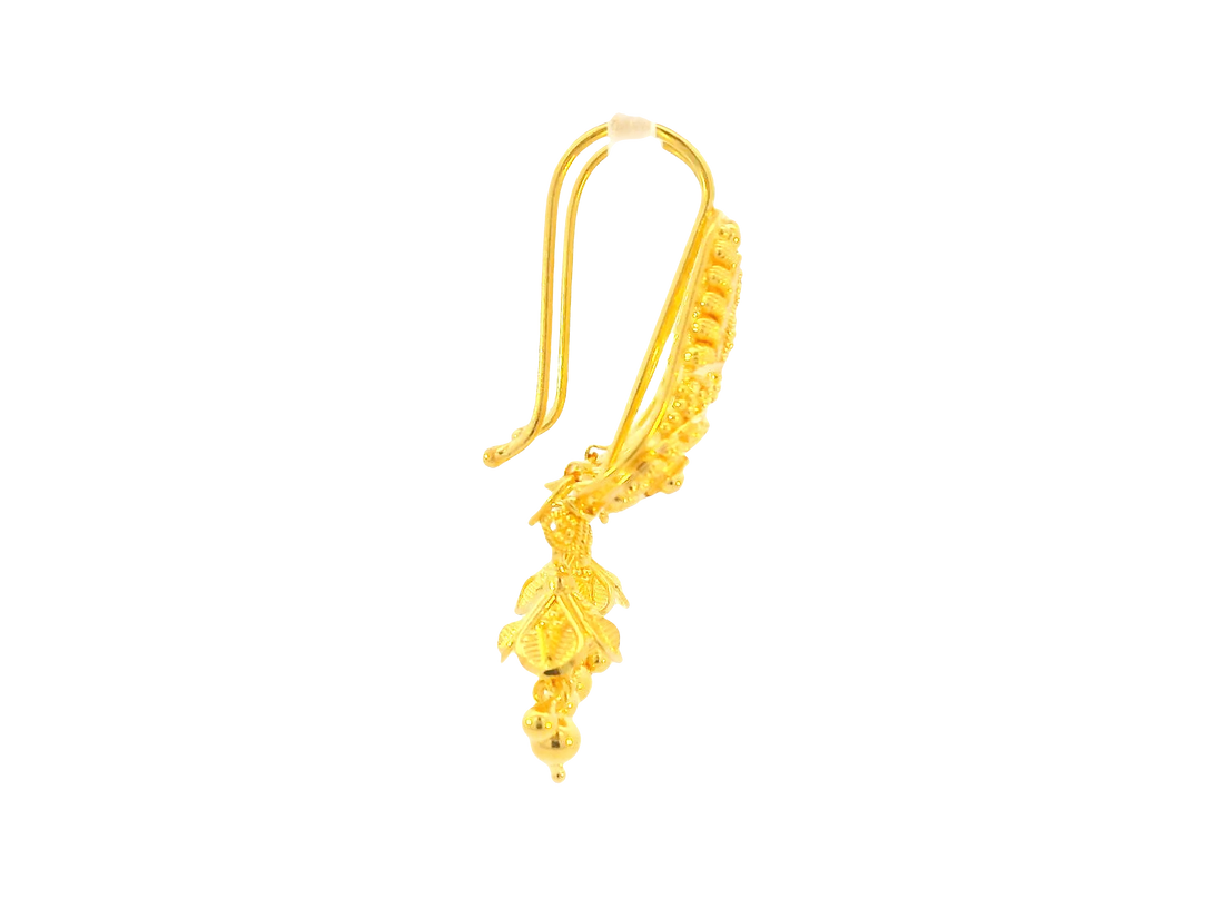 22K Yellow Gold Hanging Earrings – U Back