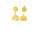 22K Yellow Gold Hanging Earrings – U Back