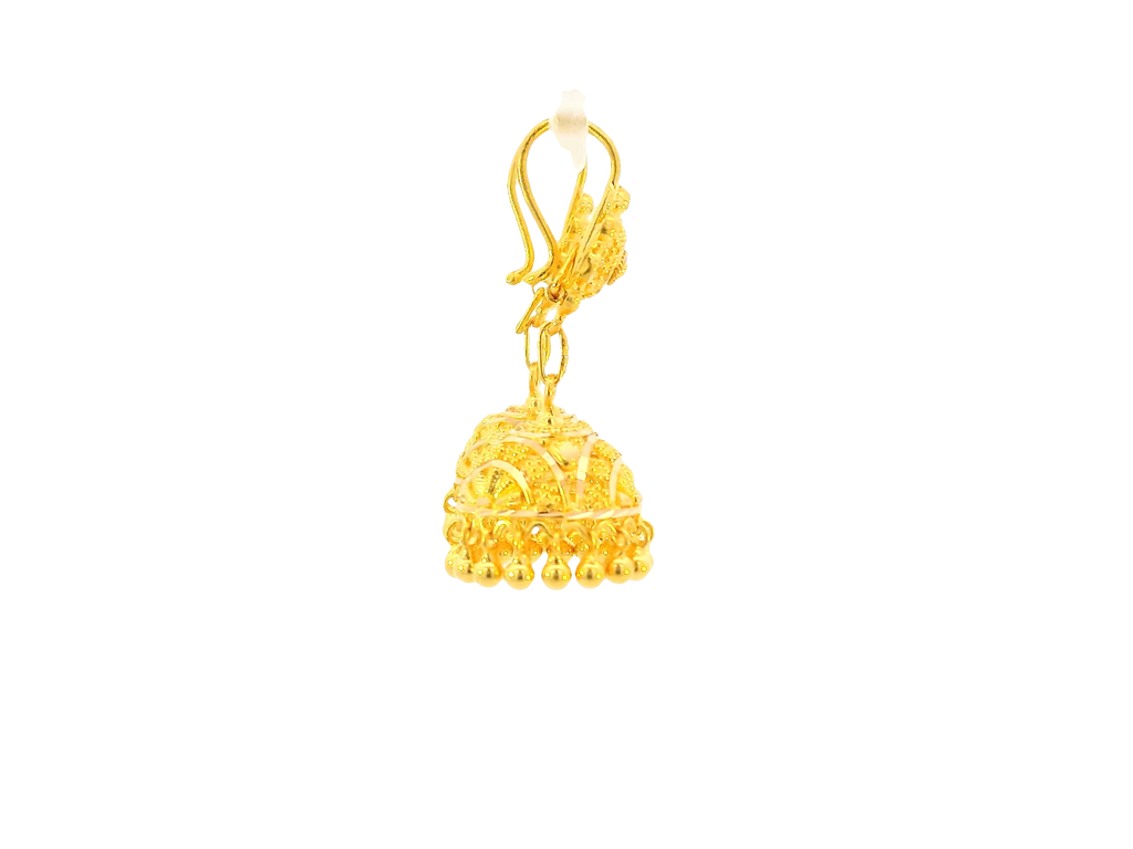 22K Yellow Gold Hanging Earrings – U Back