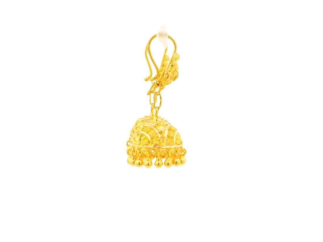 22K Yellow Gold Hanging Earrings – U Back