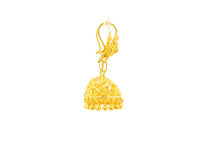 22K Yellow Gold Hanging Earrings – U Back