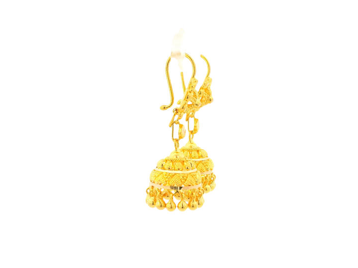 22K Yellow Gold Hanging Earrings – U Back