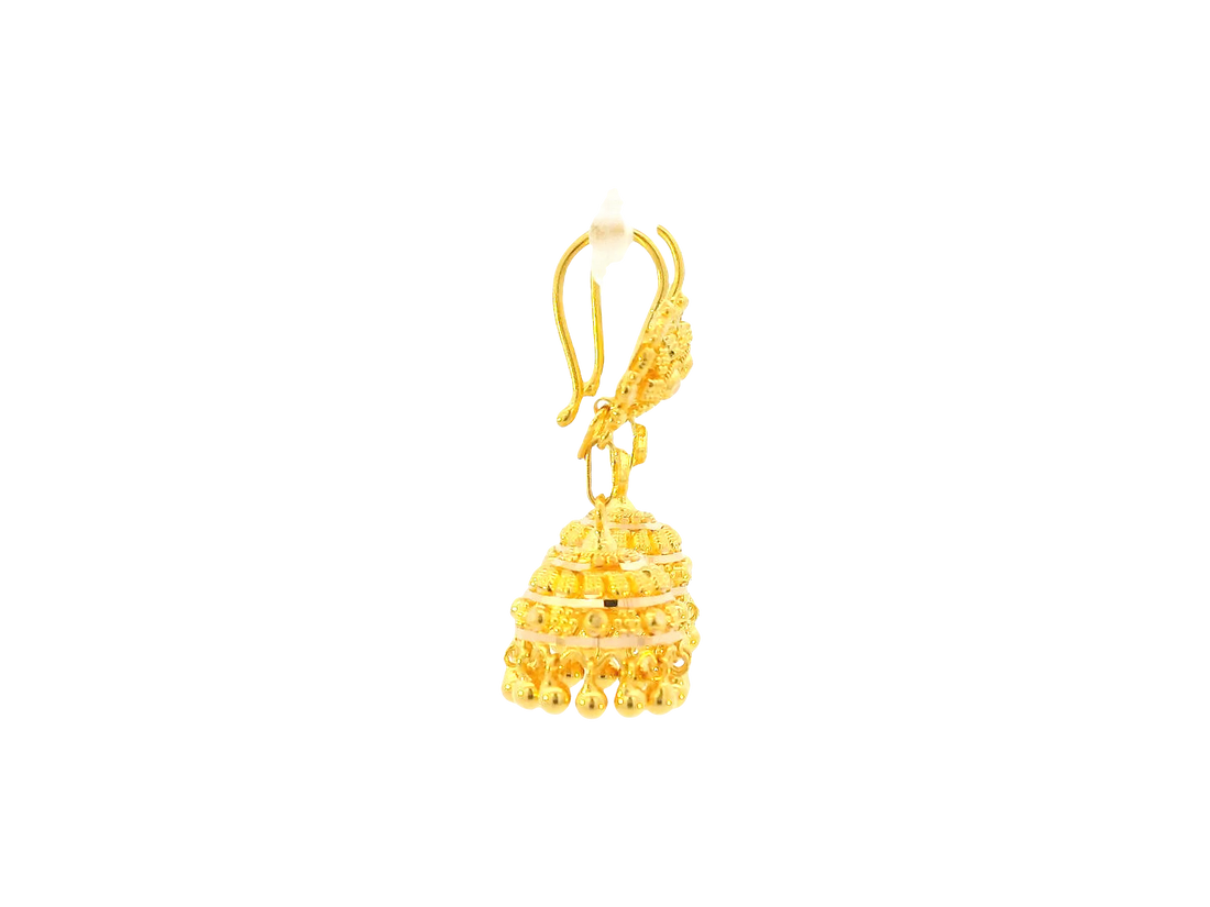 22K Yellow Gold Hanging Earrings – U Back